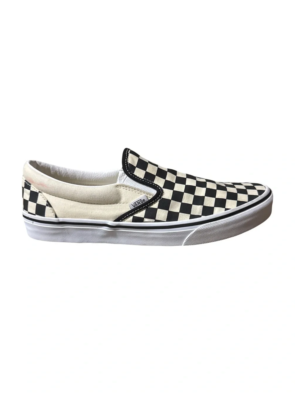 Vans Canvas Slip-Ons Checkered Black & Cream 10